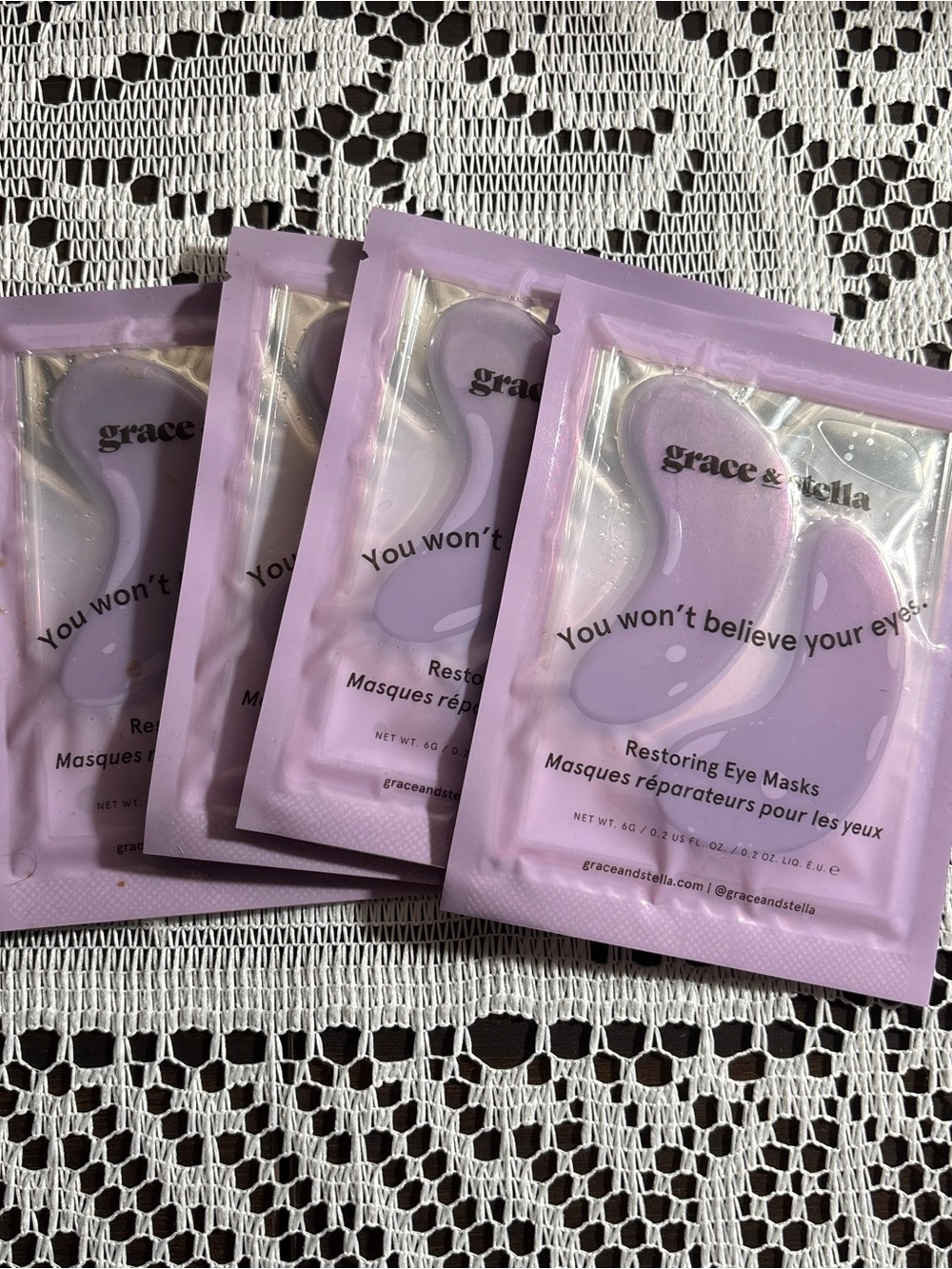 grace & stella Lavender Restoring Eye Masks